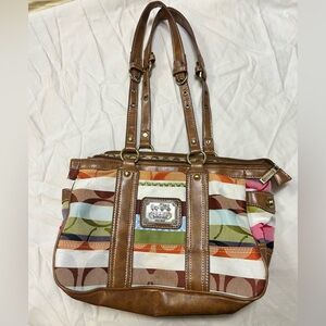 Coach Multicolor Signature Shoulder Bag